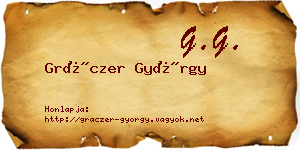 Gráczer György névjegykártya